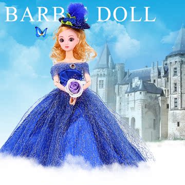 芭比娃娃女孩大摆裙礼服系列豪华精致洋娃娃3D仿真眼灵雪儿正品
