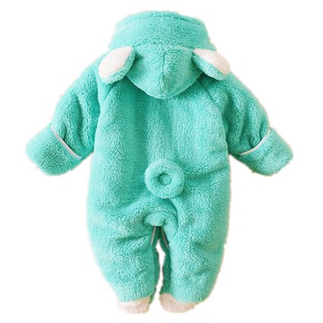 婴儿冬季新生儿衣服连体衣珊瑚绒男女宝宝加厚保暖满月外出服哈衣