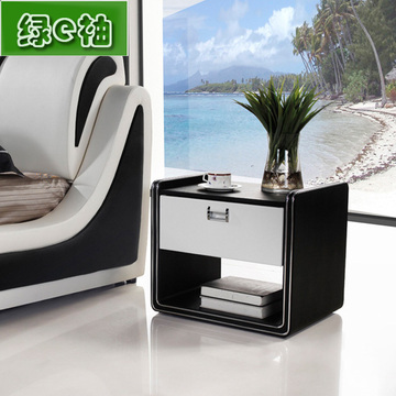 简约风格 皮质床头柜  现代收纳柜G07 创意床边柜 U型设计