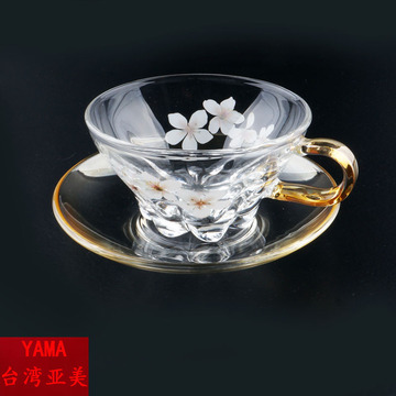 YAMA亚美158-Y桐华耐热玻璃茶壶台湾生产花茶杯茶具158毫升