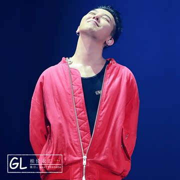 BIGBANG太阳 GD权志龙 首尔演唱会同款夹克宽松外套红色棒球服 潮