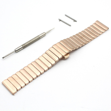 Wtitech 20mm Ticwatch 2代手表表带金属三珠不锈钢金属表盘/腕带