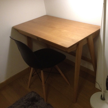 北欧纯全实木小书桌1米榉木带抽屉1.2米日式宜家写字办公电脑桌子