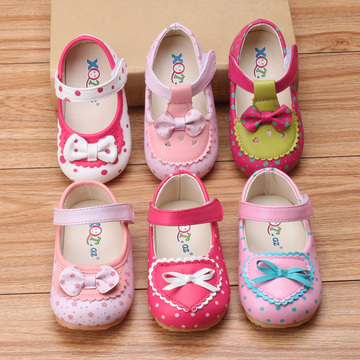 女宝宝0-1岁学步鞋软底 10-11个月童鞋春秋单鞋 婴儿女童公主皮鞋