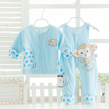 宝宝棉衣2件套 婴儿棉袄套装 冬季 新生儿衣服